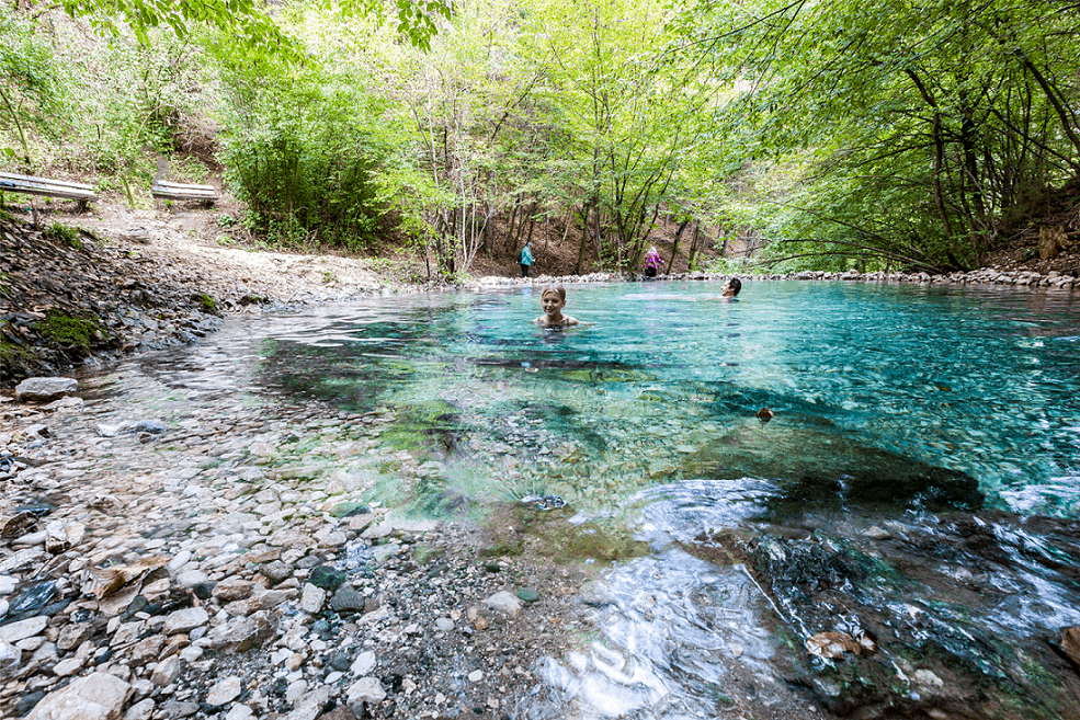 Ausflugstipp Villach Kärnten - Maibachl baden und wandern Warmbad