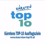 TOP Ausflugsziele in Kärnten - Österreich. Logo und Internet