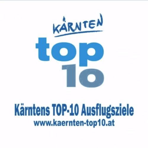TOP Ausflugsziele in Kärnten - Österreich. Logo und Internet
