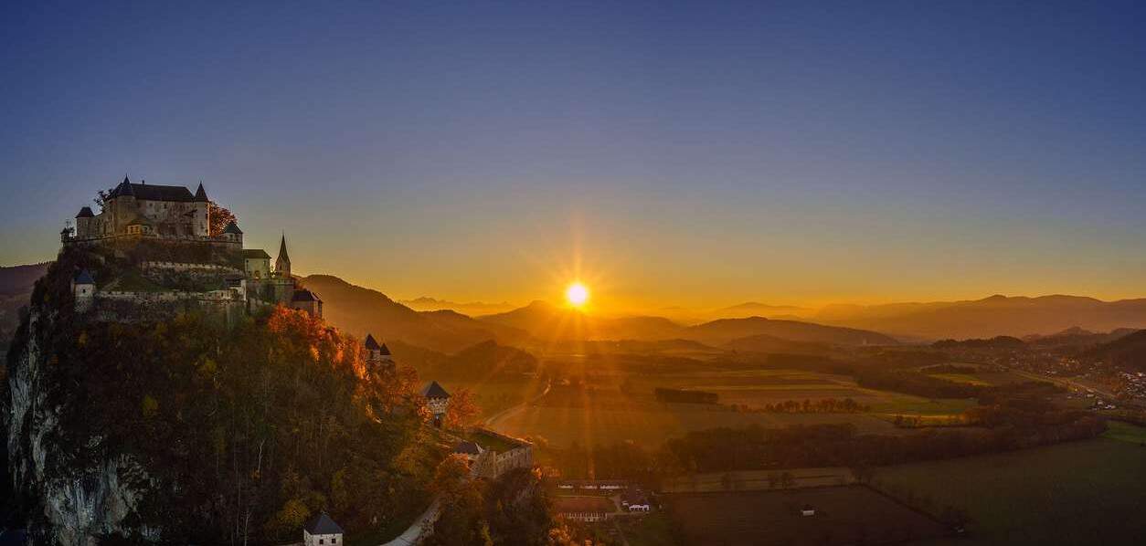 Burg Hochosterwitz Sonnenuntergang Südkärnten