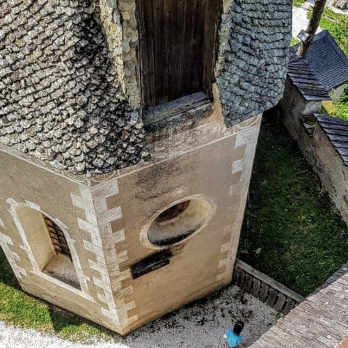 Kärntens TOP-10 Ausflugsziele: Burgkirche Burg Hochosterwitz in Kärnten - Ansicht von oben.