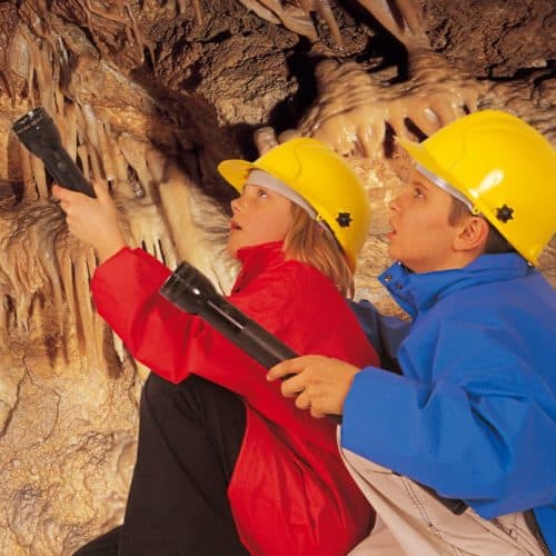 kinderfreundiches Höhlenforscherspiel in den Obir Tropfsteinhöhlen in Bad Eisenkappel Südkärnten