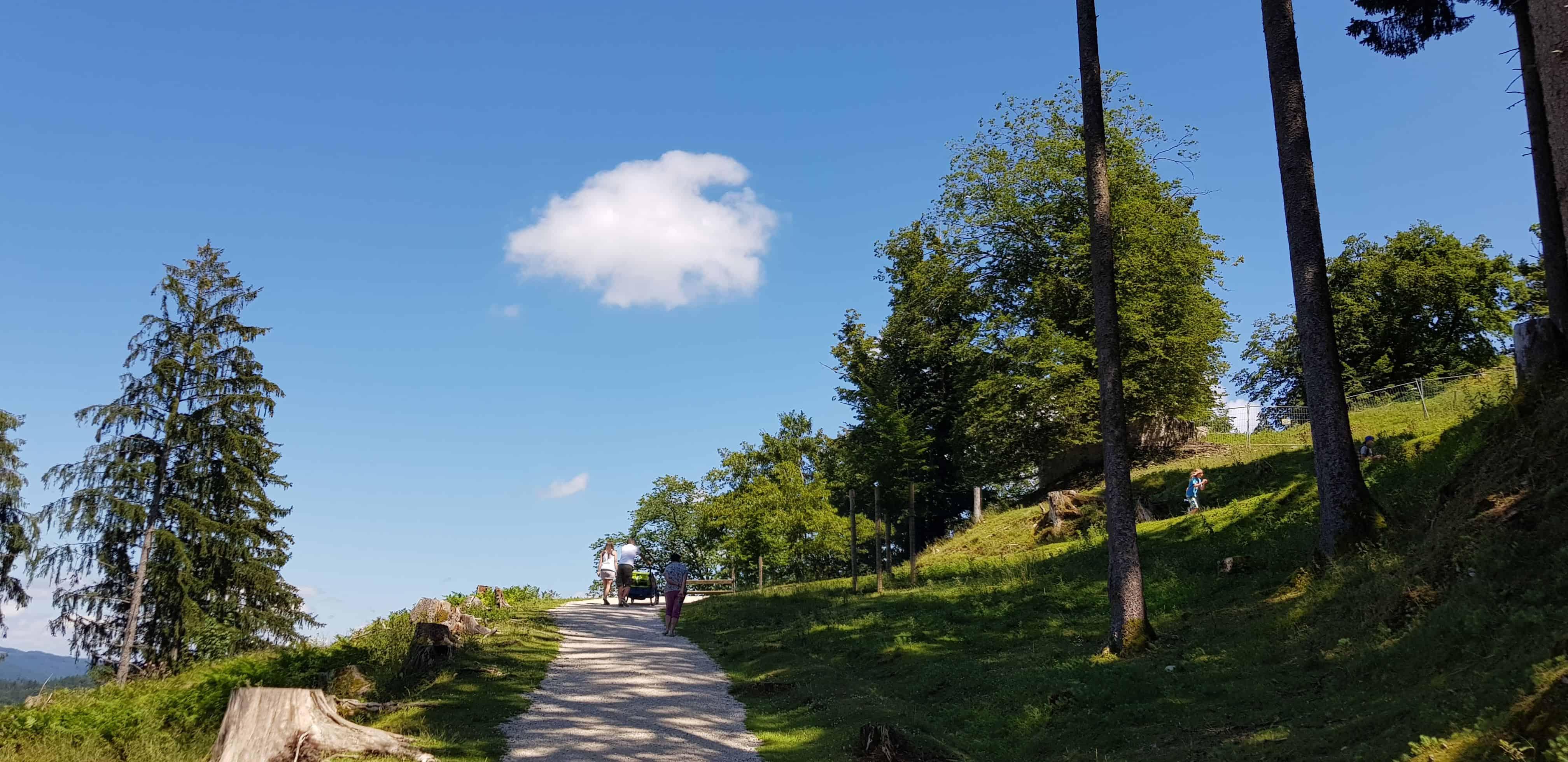 Kinderwagenfreundliche Wanderung Kärnten Ausflug Tierpark Schloss Rosegg