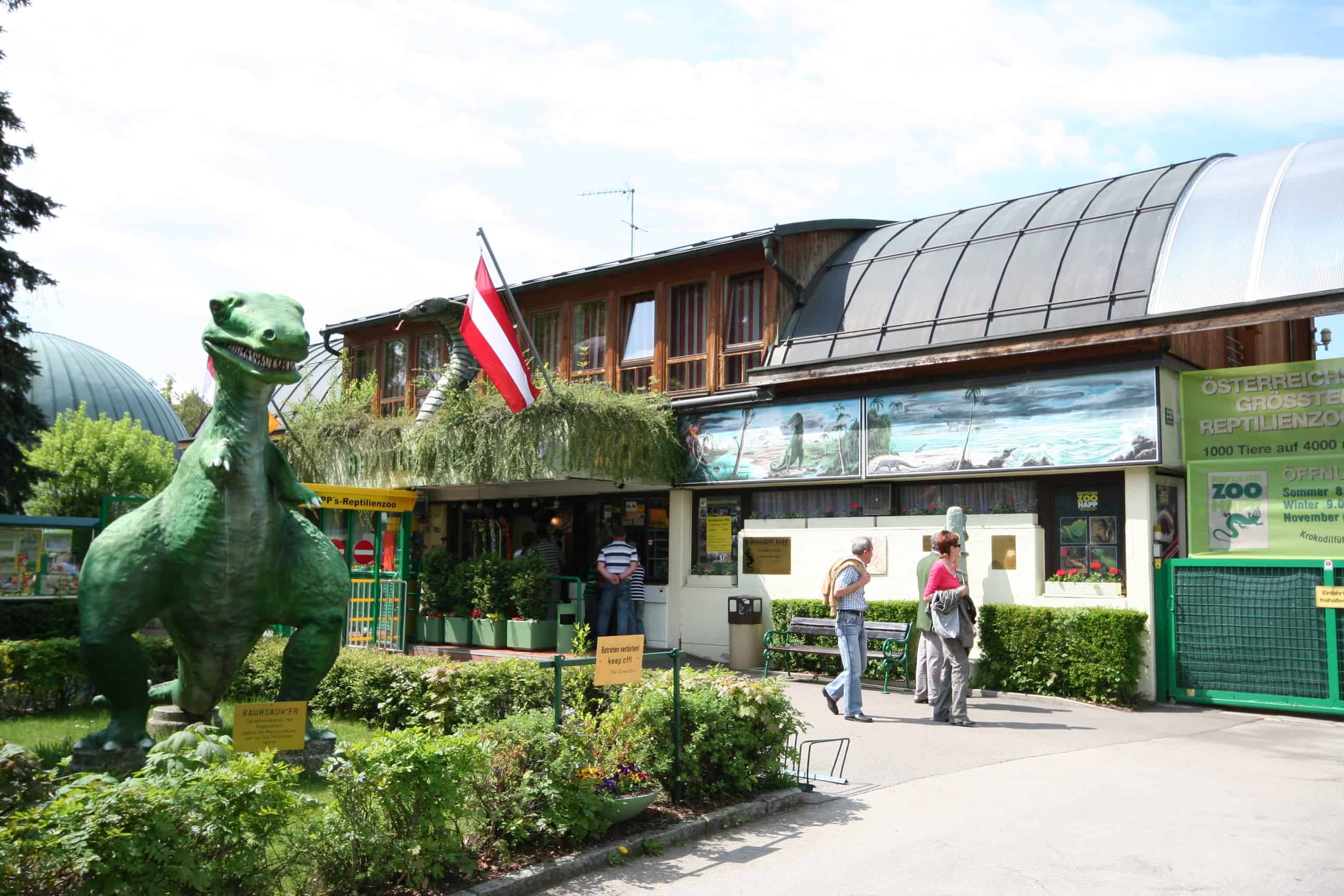 Reptilienzoo Happ Klagenfurt Wörthersee familienfreundliches Ausflugsziel Kärnten - Eingang