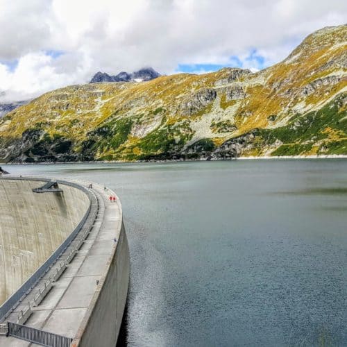 Staumauer und Stausee Malta Hochalmstraße Kölnbreinsperre Ausflug Sommer