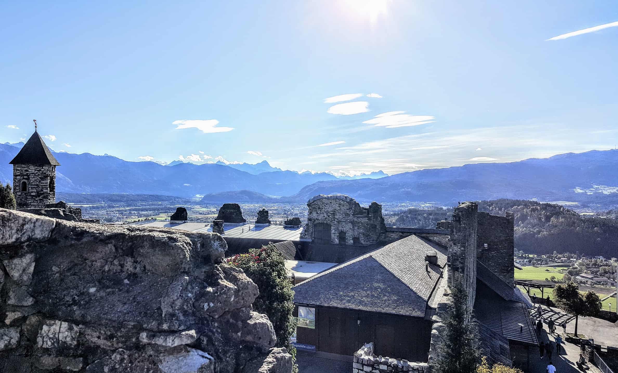 Burgruine Landskron bei Villach am Ossiacher See - Aussicht