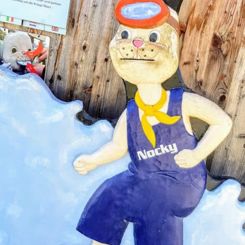 Nocky Kindermaskottchen auf der Turracher Höhe - Nocky Flitzer & Kinderspielplatz Nocky's Almzeit