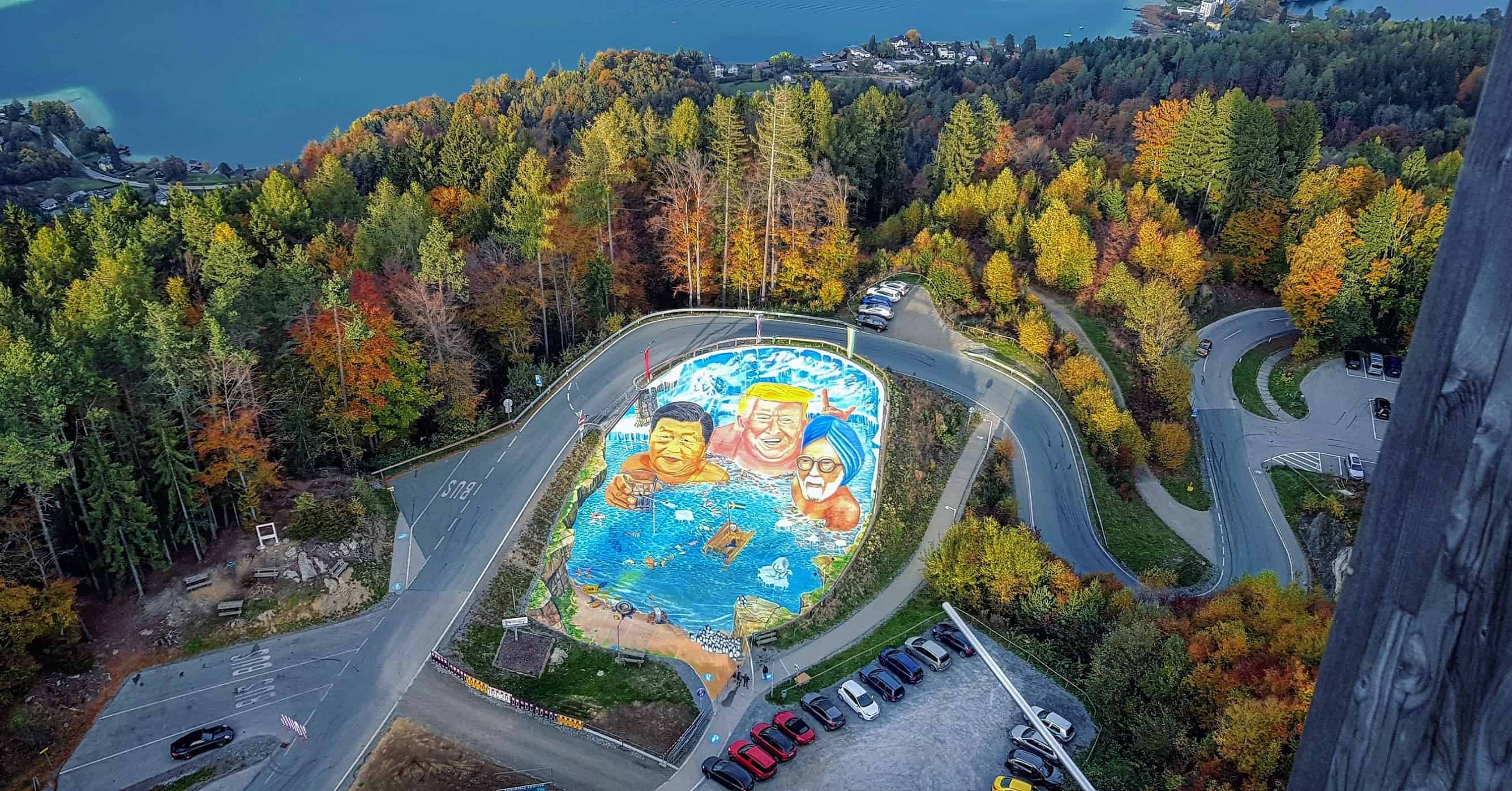 3D-Kunst von Gregor Wosik beim Pyramidenkogel am Wörthersee in Kärnten - Klimaschutzprojekt. Sehenswert bei Österreich-Urlaub