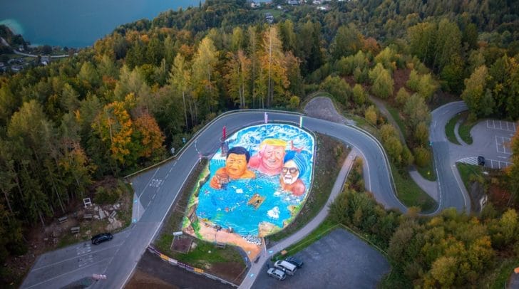 Sehenswürdigkeiten Kärnten - 3D-Kunstwerk am Pyramidenkogel in Österreich. Ein Beitrag für den Klimaschutz.