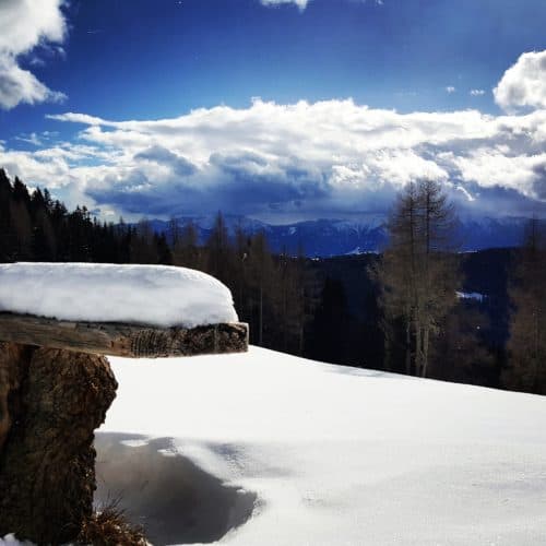 Winterwanderweg auf der Gerlitzen Alpe in Kärnten - Region Villach - Faaker See - Ossiacher See in Kärnten - Österreich