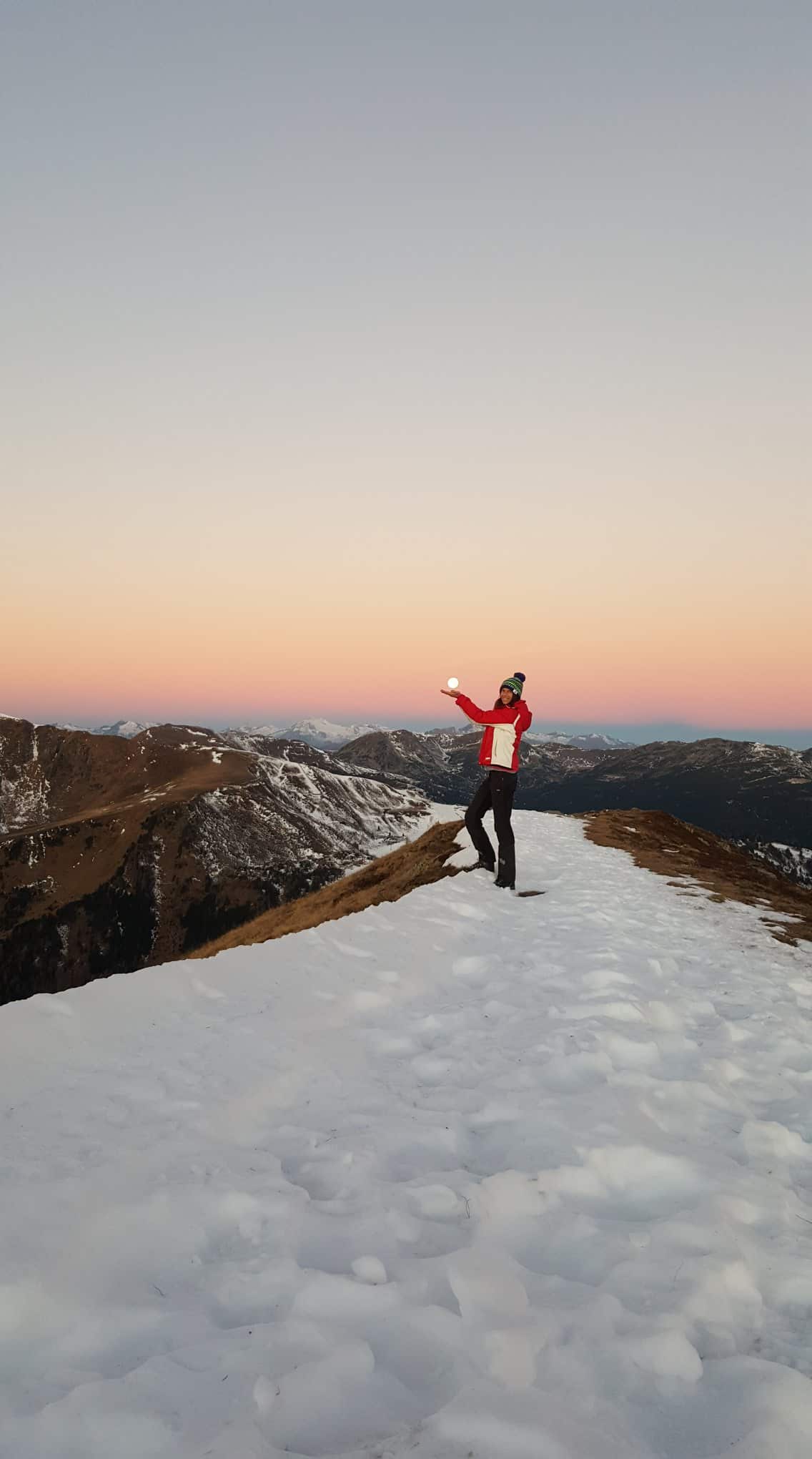 Winterwanderung Kärnten Schoberriegel Turracher Höhe in Österreich - Nockberge & Schnee bei Vollmond