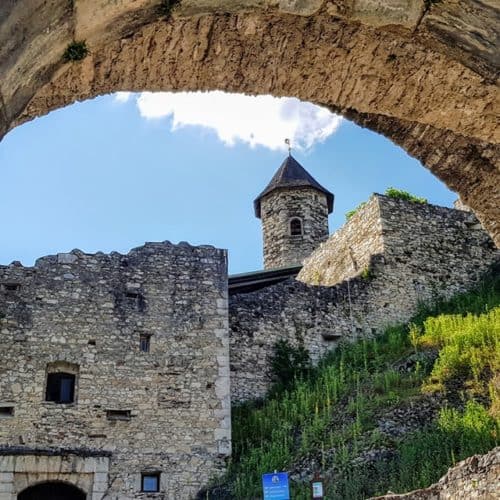 Burgruine Landskron bei Villach - Eingang Restaurant & Ausflugsziel Aderwarte