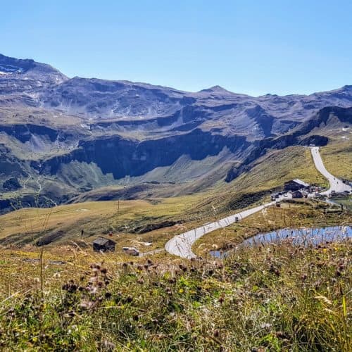 Alpen Nationalpark Hohe Tauern in Österreich mit Fuscher Lacke in Salzburg bei Großglockner Panoramastraße