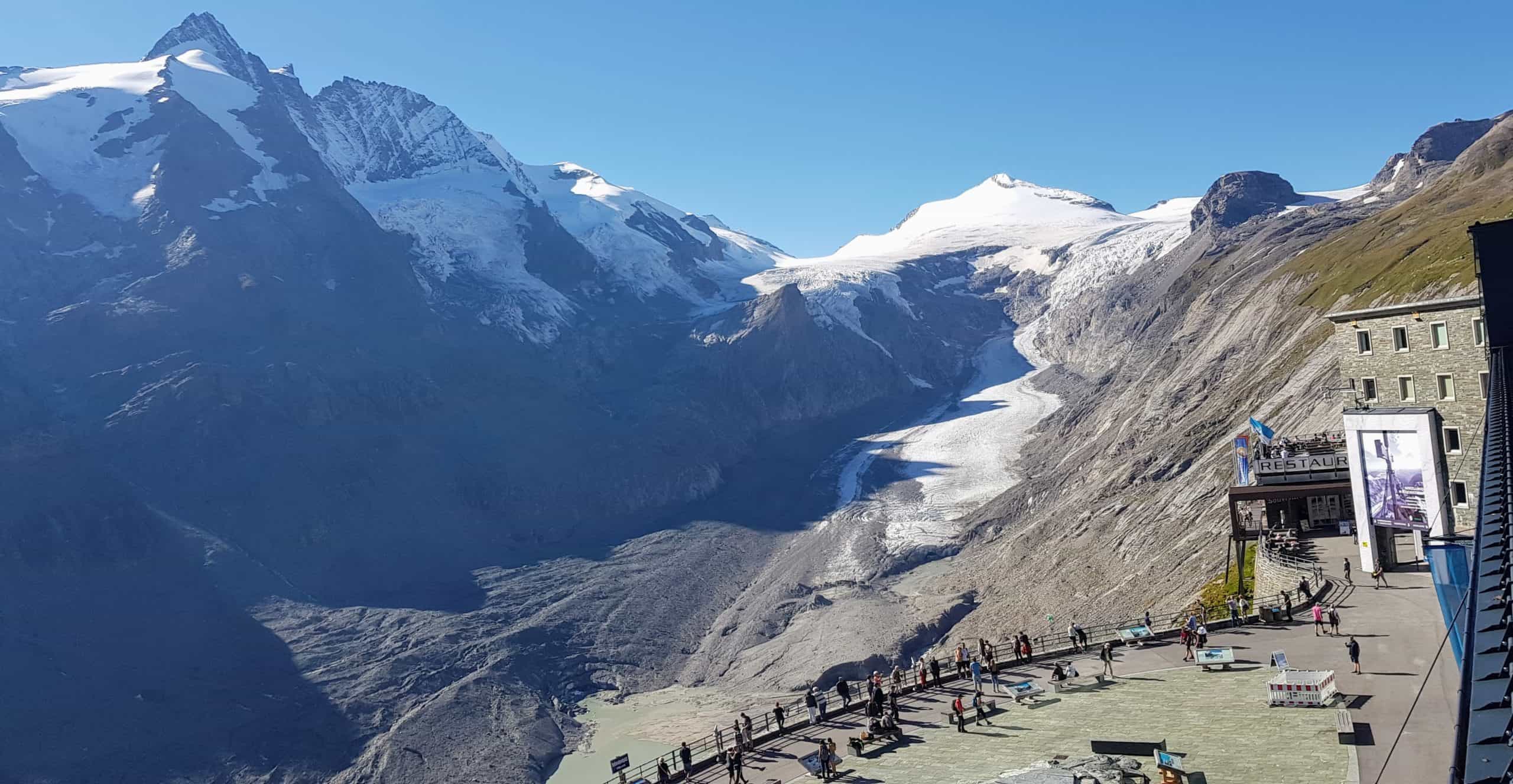 Großglockner und Pasterze von Kaiser Franz Josefs Höhe in Kärnten - Sehenswürdigkeit der Großglockner Hochalpenstraße in Österreich