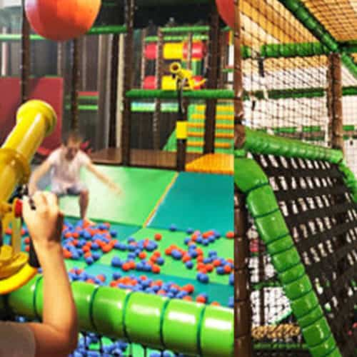 Indoor Spielplatz in der Walderlebniswelt in St. Kanzian. Tipps für Aktivitäten mit Kindern und Schlechtwetter in Kärnten - Urlaubsland Österreich.
