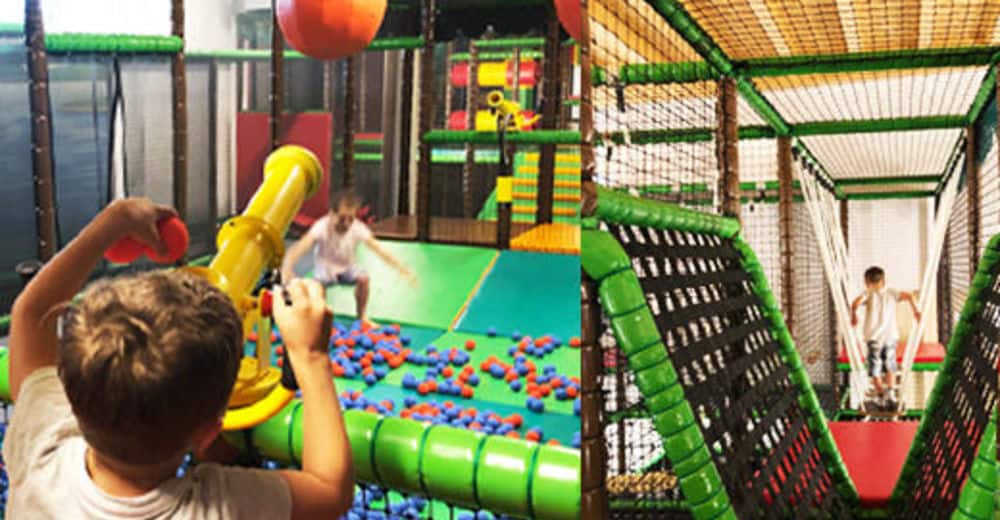 Indoor Spielplatz in der Walderlebniswelt in St. Kanzian. Tipps für Aktivitäten mit Kindern und Schlechtwetter in Kärnten - Urlaubsland Österreich.