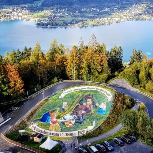 Kunstwerk 100 Jahre Kärntner Volksabstimmung Pyramidenkogel Wörthersee