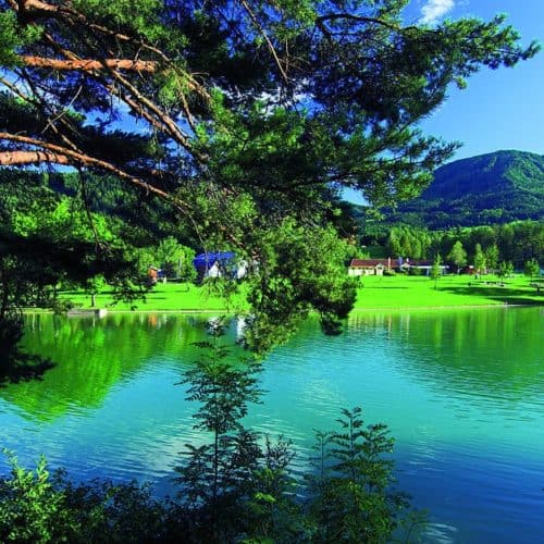 Sonnegger See in der Region Klopeinersee in Kärnten. Badesee & schöner Ort in Österreich.