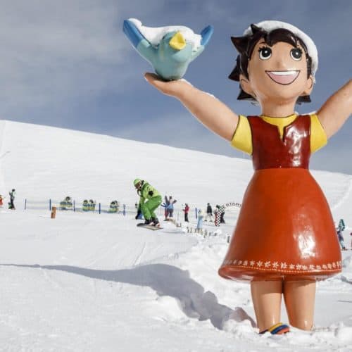 Heidis Schneealm am Falkert in den Nockbergen in Österreich. Kostenloser Eintritt mit Winter Kärnten Card.