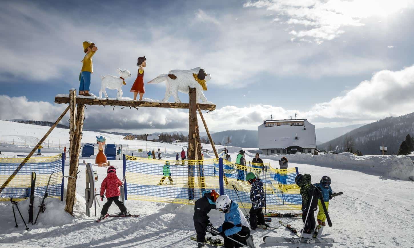 Familienskigebiet Falkert mit Heidi's Schneealm. Gratis Eintritt mit Winter Kärnten Card.