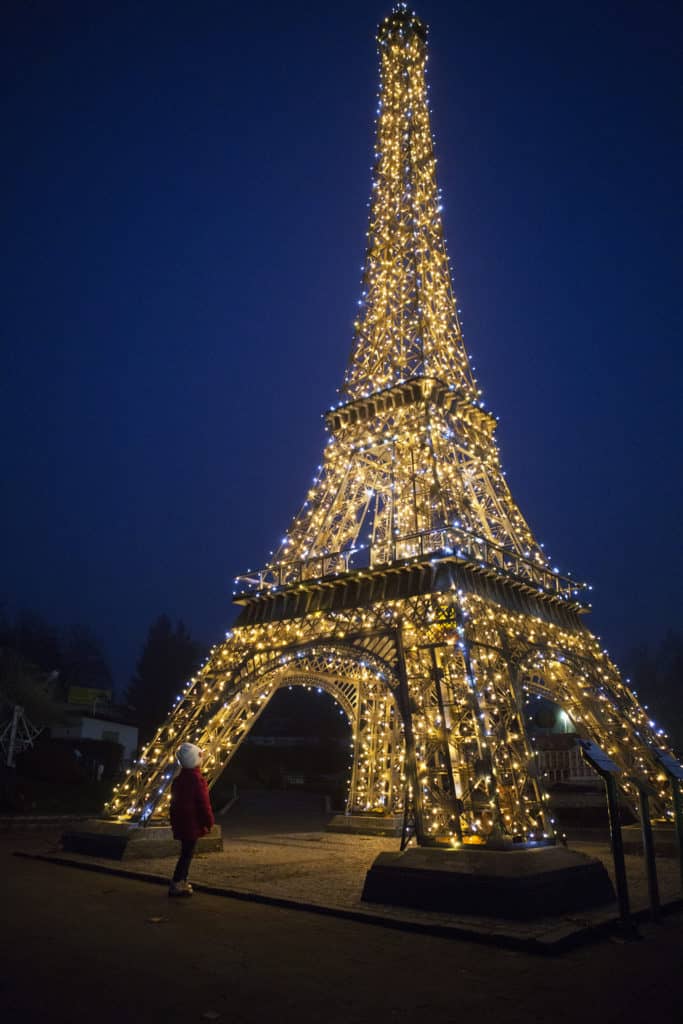 Im Winter geöffnetes Ausflugsziel Minimundus in Klagenfurt am Wörthersee - Österreich.