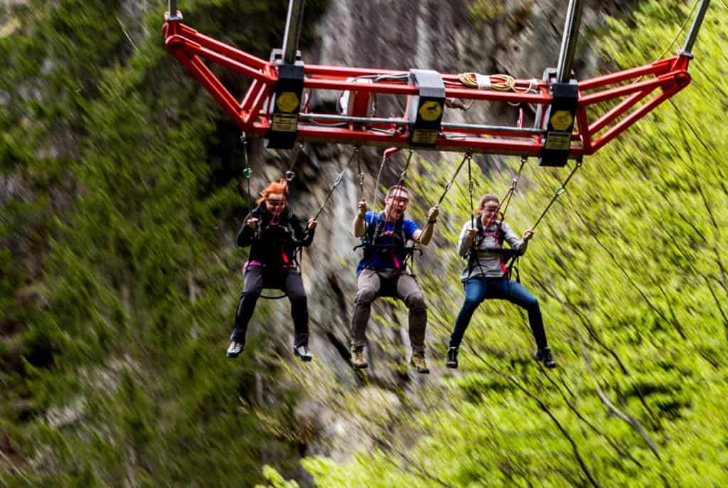 Aktivitäten Lesachtal Hermagor: Mega Dive Riesenschaukel