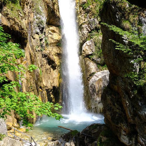 Sehenswerter Wasserfall in der Tscheppaschlucht - Tschaukofall