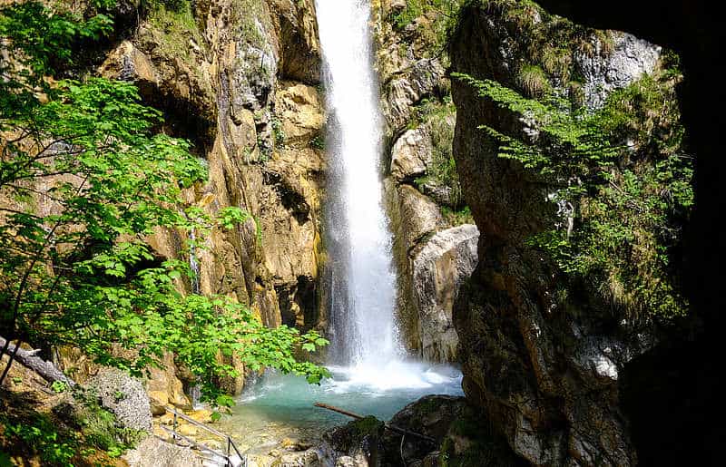 Sehenswerter Wasserfall in der Tscheppaschlucht - Tschaukofall