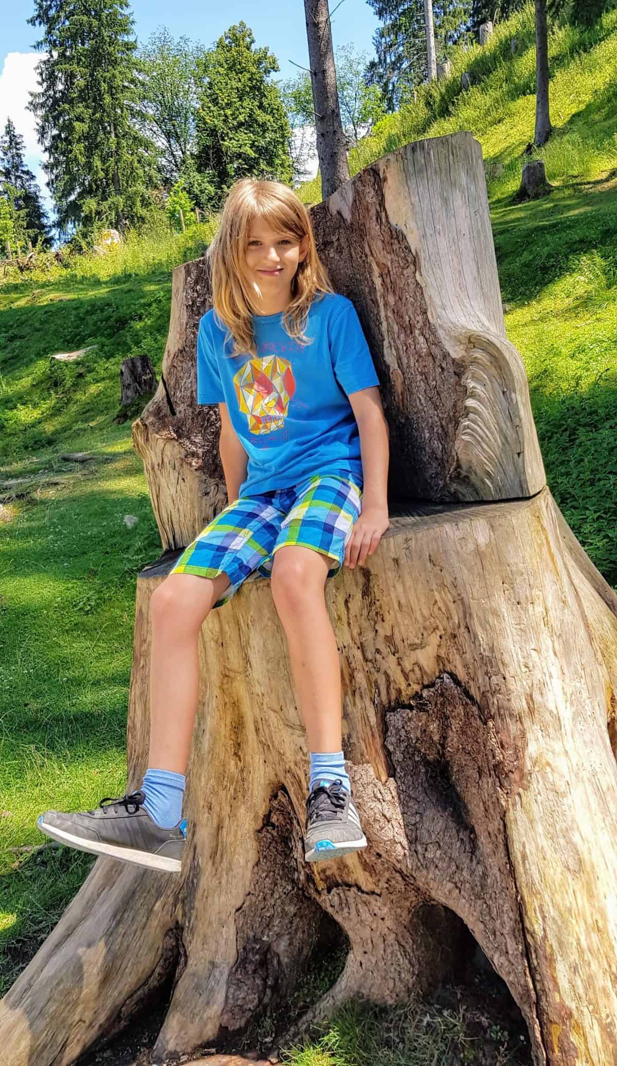 Kind bei Ausflug in den Tierpark Rosegg im Rosental - TOP-Ausflugsziel in Kärnten, Österreich