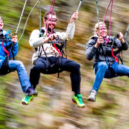 Riesenschaukel Mega Dive im Lesachtal in St. Lorenzen - Ausflugsziel in Kärnten, Österreich