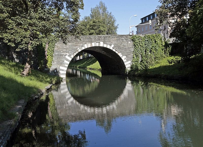 Steinerne Brücke in Klagenfurt am Wörthersee in Österreich