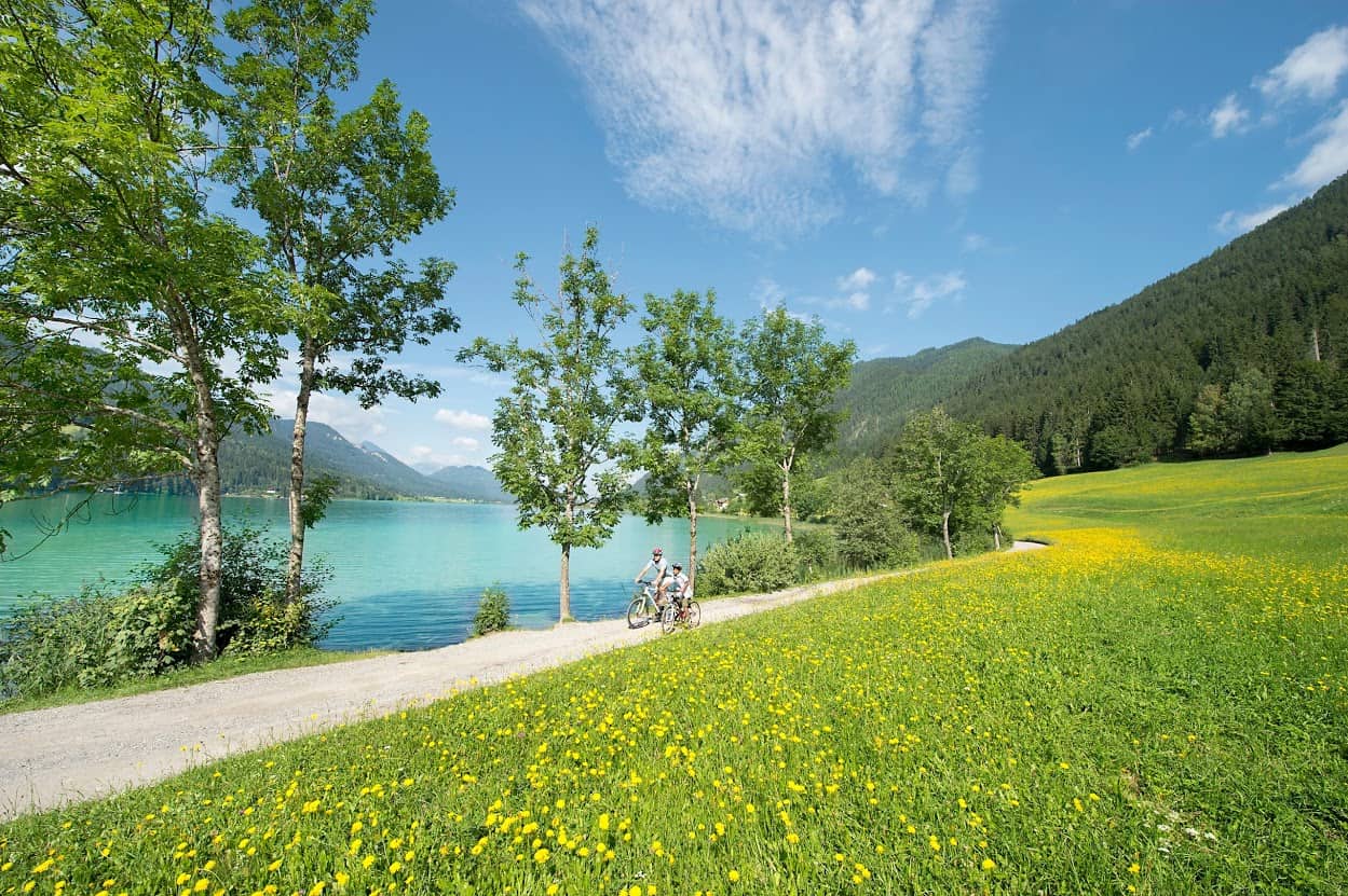 Radfahren am Weissensee in Kärnten