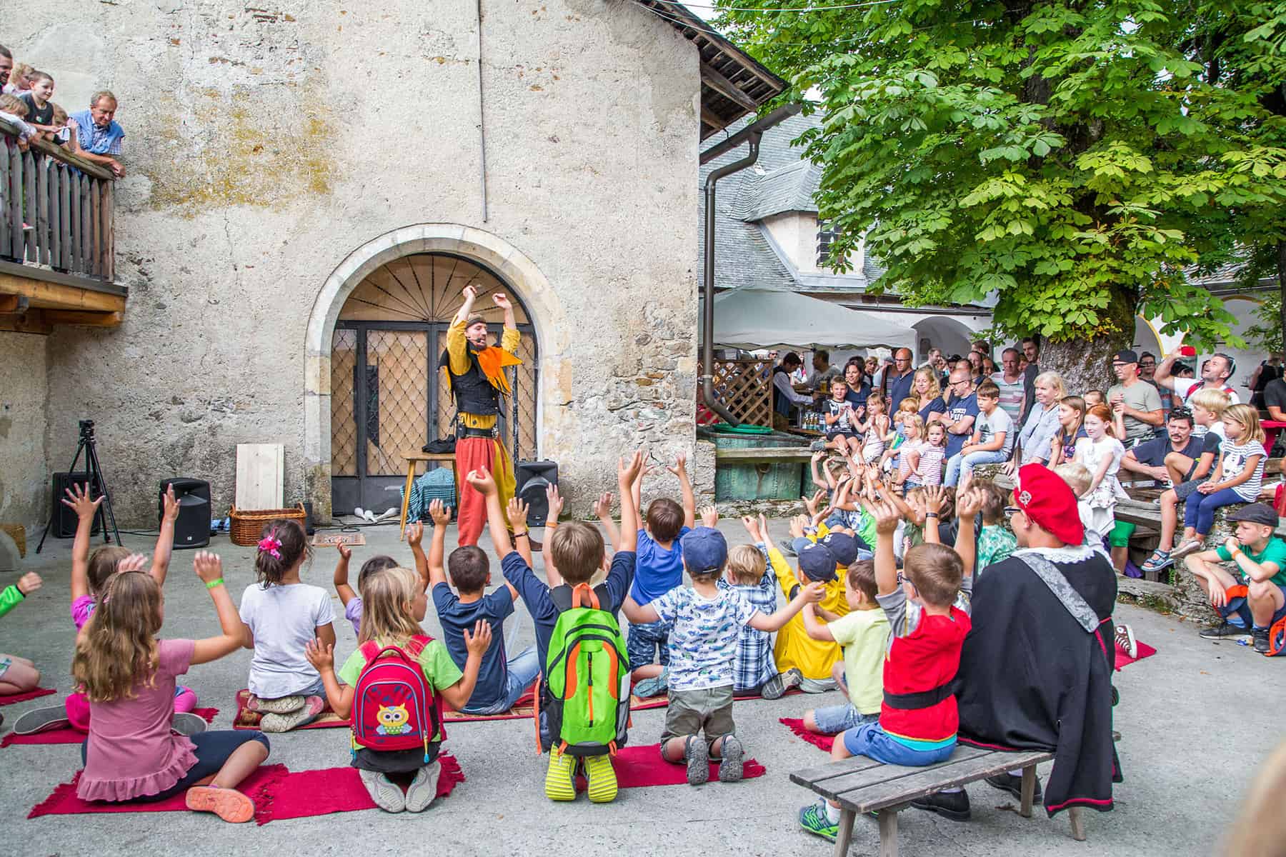 Kinderprogramm beim Ritterfest auf der Burg Hochosterwitz in Kärnten