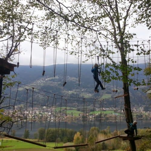 Mit Kindern im Family- & Kletterwald am Ossiacher See (Urlaubsregion Villach) in Kärnten