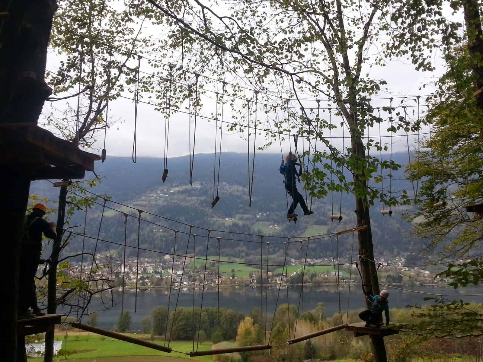 Mit Kindern im Family- & Kletterwald am Ossiacher See (Urlaubsregion Villach) in Kärnten