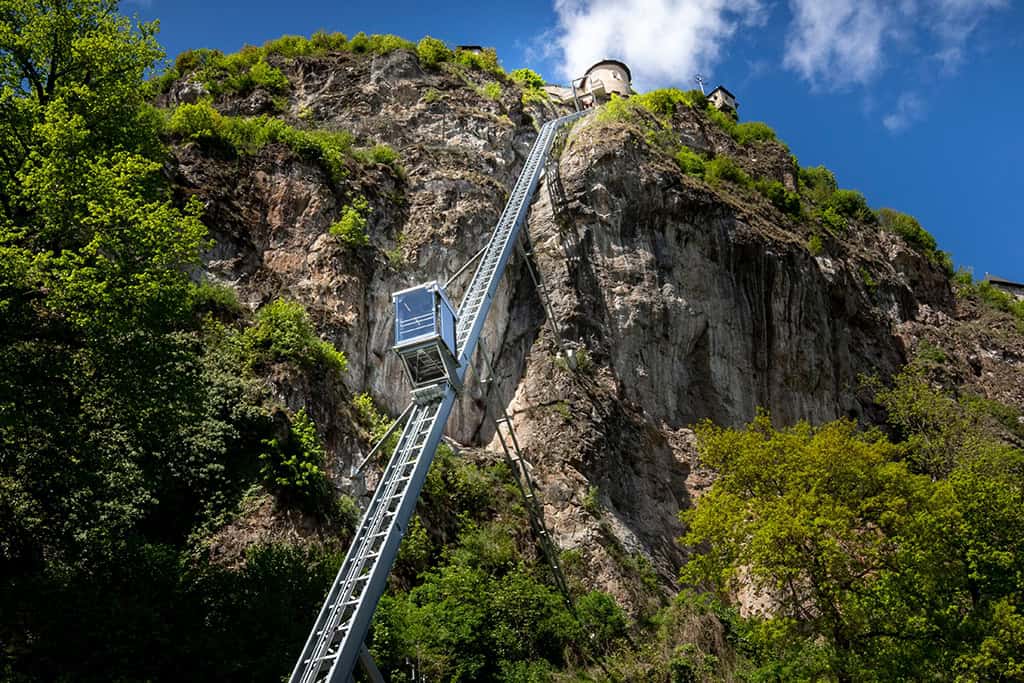 Der Lift zur Burg Hochosterwitz
